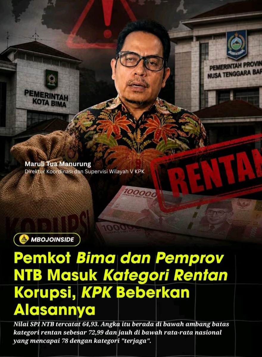 KPK Beberkan Alasan Pemkot Bima Dan Pemprov NTB Rentan Korupsi