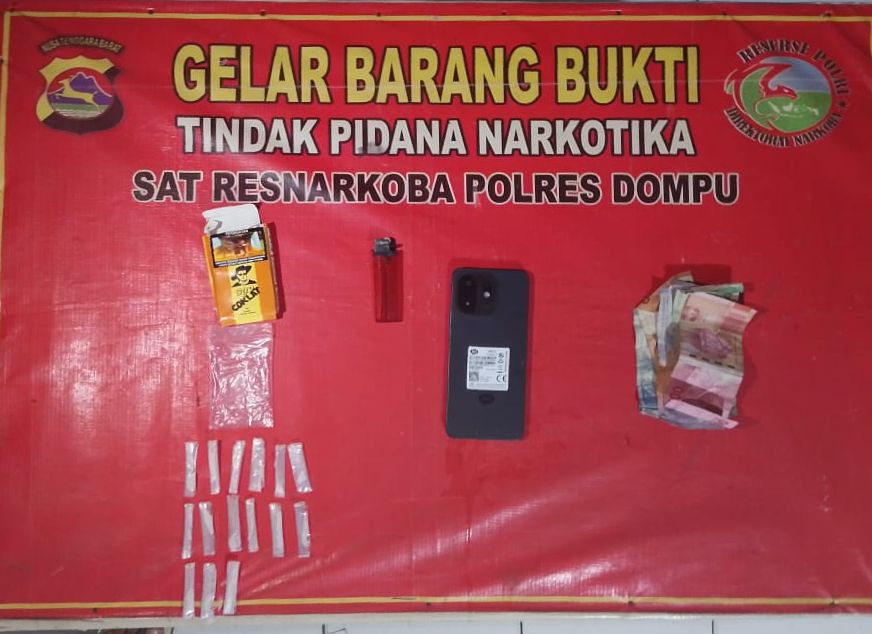 Gencarkan Aksi Pemberantasan Narkotika Tim Opsnal Satresnarkoba Polres Dompu Ungkap Pengedar Sabu Di Manggelewa