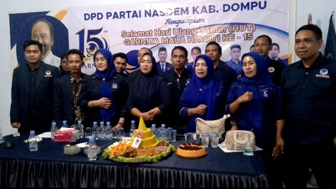 DPD Partai NasDem Kabupaten Dompu Ucapkan Selamat HUT Garnita Mala hayati ke-15, Tegaskan Komitmen pada Peran Perempuan